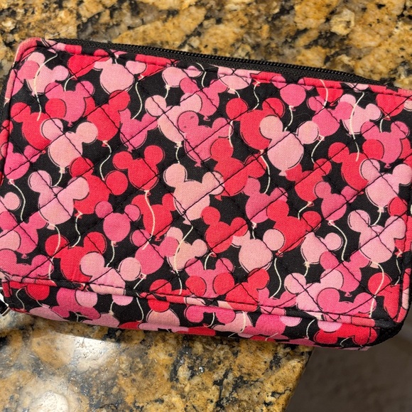 Disney Vera Bradley Pink and Black Mickey Balloons Quilted Wallet - Picture 5 of 5